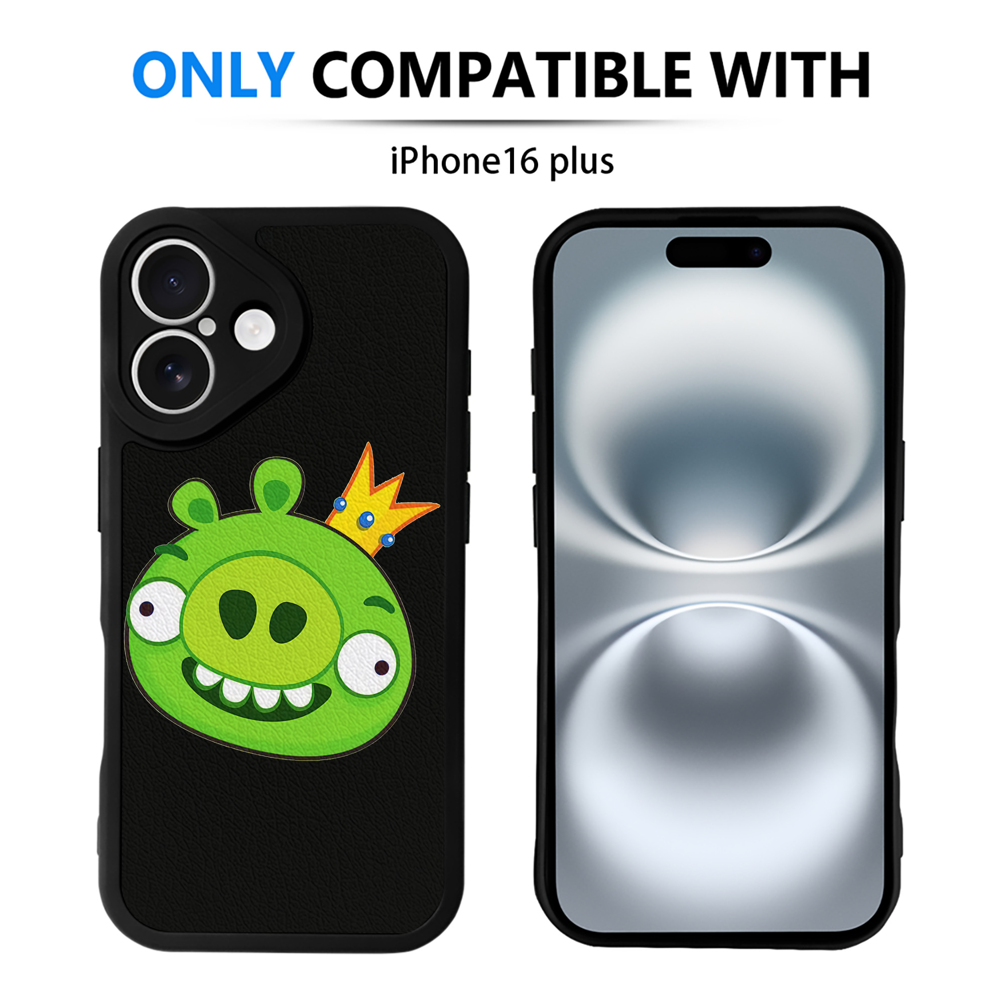 （画像用） Angry Birds アングリーバード 【iPhone 16シリーズ対応】シリコンスマホケース（レザー調） 材質：シリコン